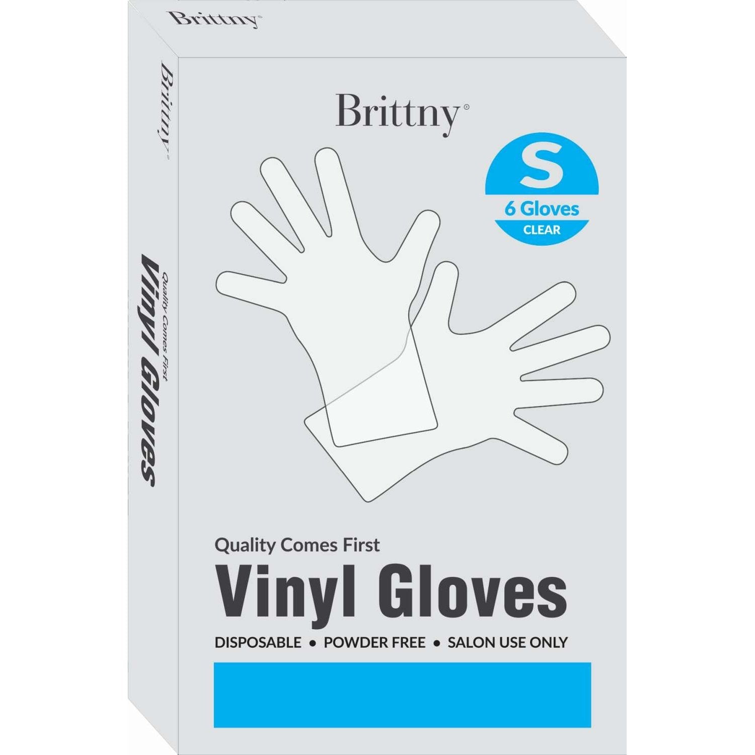 Brittny Vinyl Gloves 6 Piecesbox Small Brittny Vinyl Gloves 6 Piecesbox Small